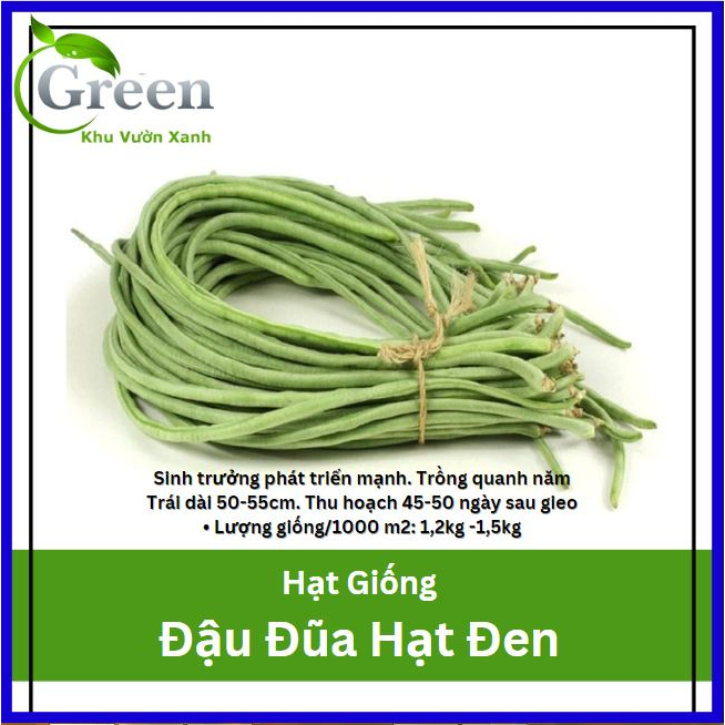 Hạt Giống Đậu Đũa Hạt Đen (Gói 20 Gam) Dễ Trồng, Thu Hoạch Kéo Dài