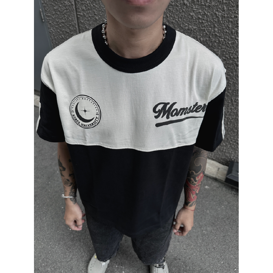 Áo Thun BOXY MOMSTER - UNI BLACK TEE