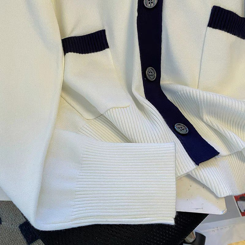 Áo Cardigan Thom Broww 4 Vạch Kẻ Tay💕Áo Khoác Ngoài Chất Len Tăm Dày Dặn Dáng Rộng Unisex