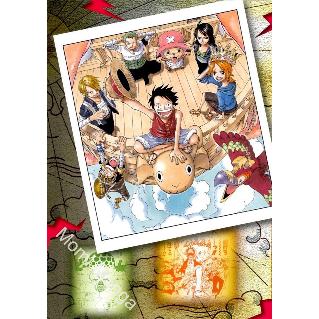 Poster Phim Hoạt Hình One Piece Nhân Vật Băng Mũ Rơm Dán Tường Trang Trí MS: 453