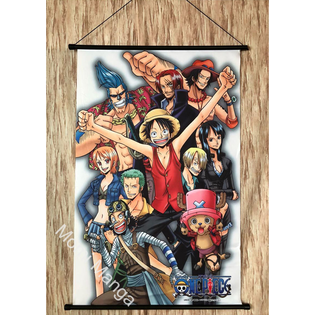 Poster Phim Hoạt Hình One Piece Nhân Vật Băng Mũ Rơm Dán Tường Trang Trí MS: 453