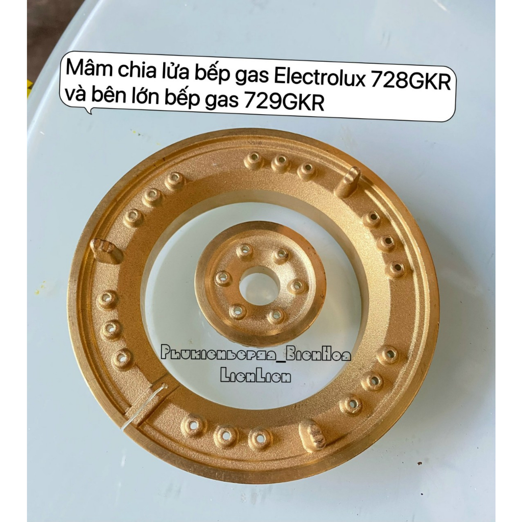 Mâm đồng Electrolux 729 ( bên to 728) ETG7286GKR bên to  ETG7266GKR