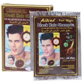 DẦU GỘI ĐEN TÓC BLACK HAIR SHAMPOO (lốc 10 hộp*2 gói)