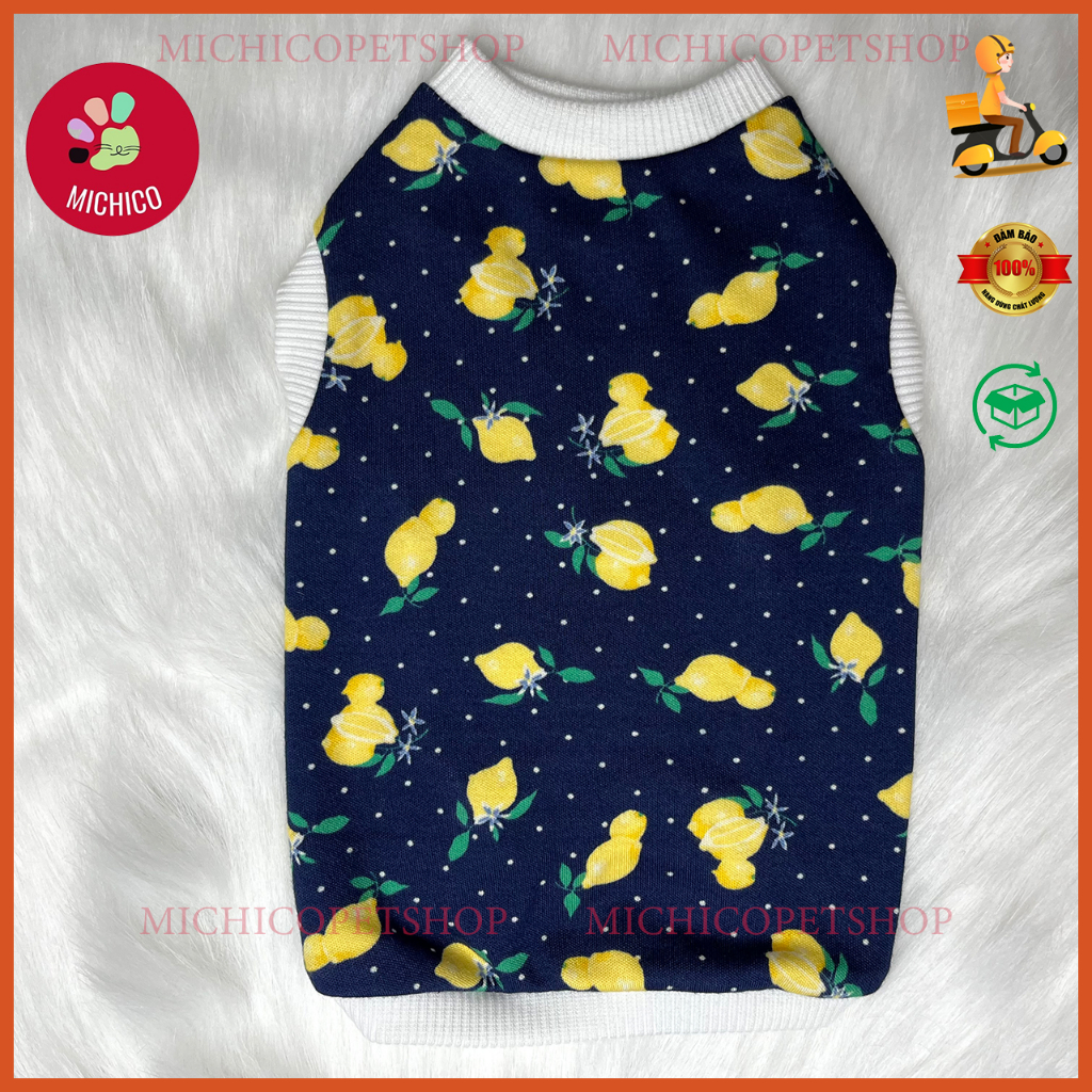 Áo Cho Chó Mèo 3 Lỗ Vải Cotton– Áo 3 Lỗ Cho Thú Cưng Đủ Size