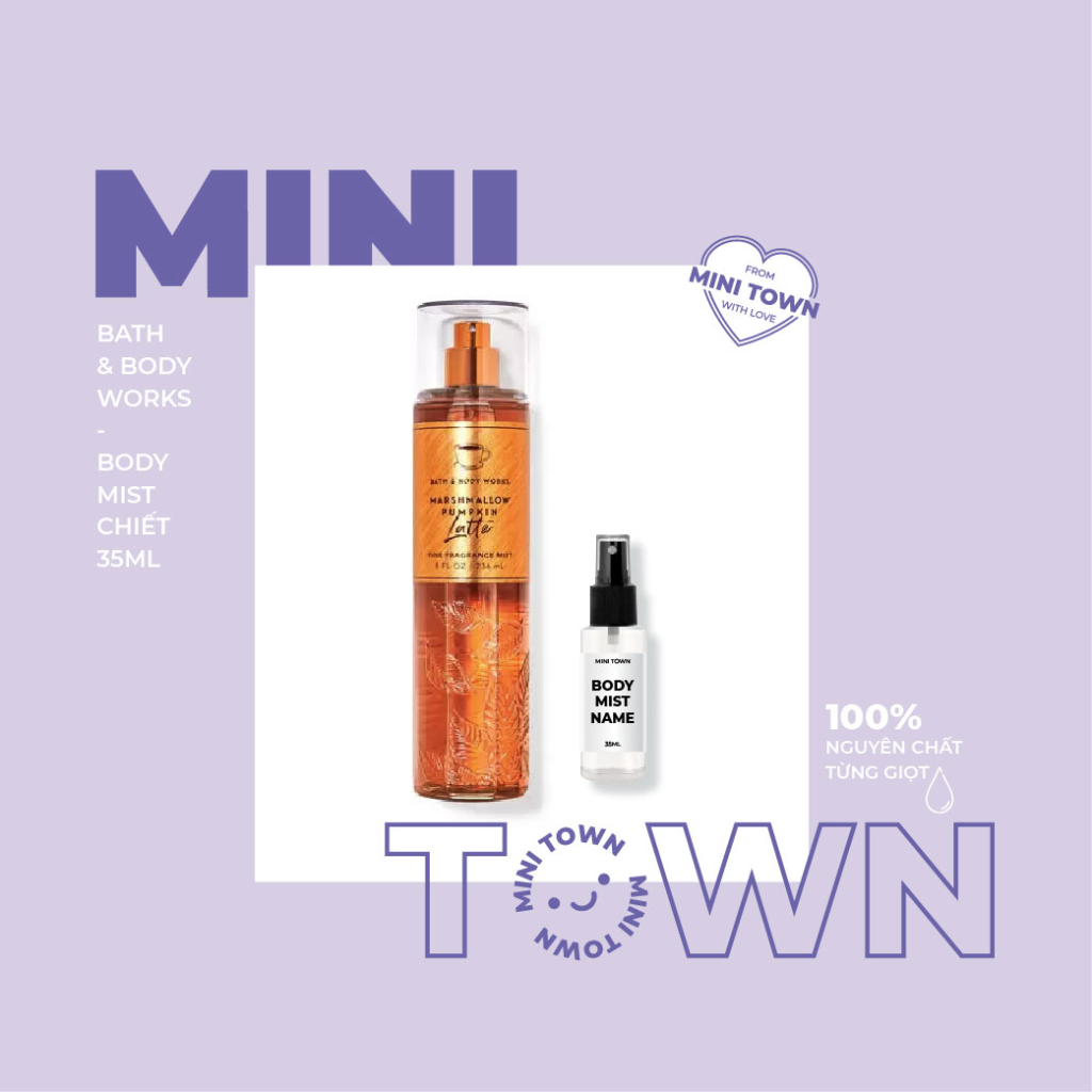 MARSHMALLOW PUMPKIN LATTE - Xịt Thơm Lưu Hương Toàn Thân Bath & Body Works Fine Fragrance Mist