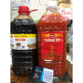 Tương ớt , tương cà gia hoà, can to 4,5 lít