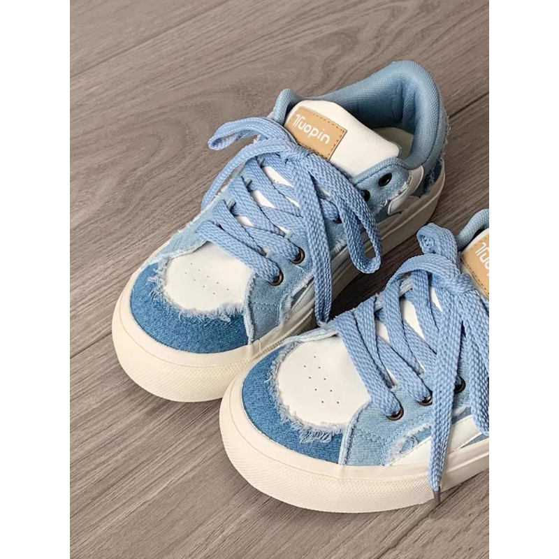 Giày thể thao denim siêu xinh kiểu dáng mới
