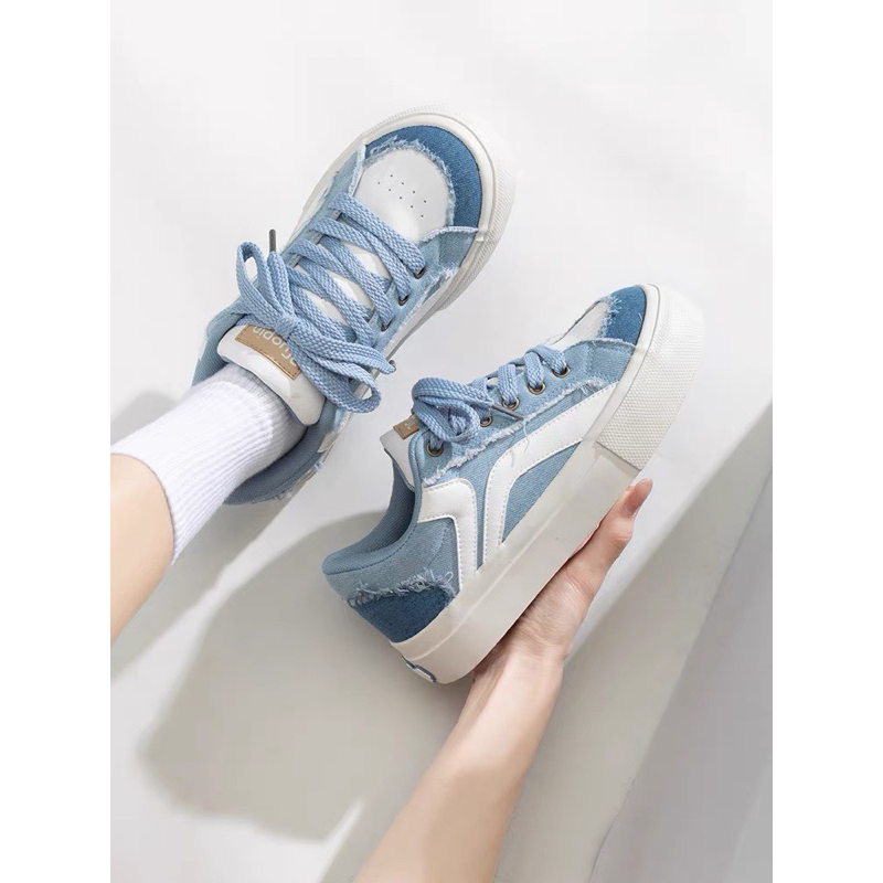 Giày thể thao denim siêu xinh kiểu dáng mới