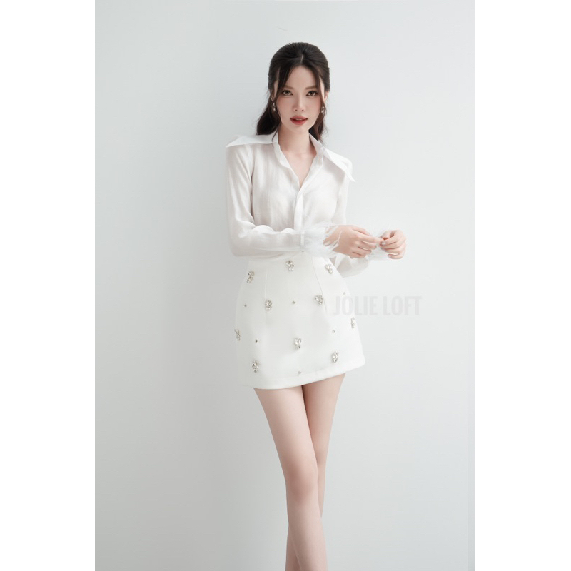 Set sơ mi đính đá Jasmine | JOLIELOFT