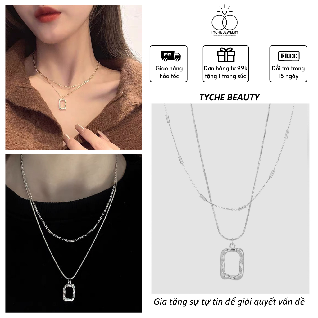 Dây chuyền bạc nữ Tyche Beauty chốt khóa cao cấp trẻ trung phù hợp đeo đi học, đi chơi,đi làm TYCHE JEWELRY