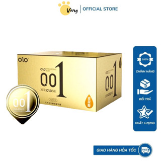  Bao cao su OLO 001 Vàng Gold bcs 0.01 siêu mỏng hạt gai nổi kéo dài thời gian quan hệ 
