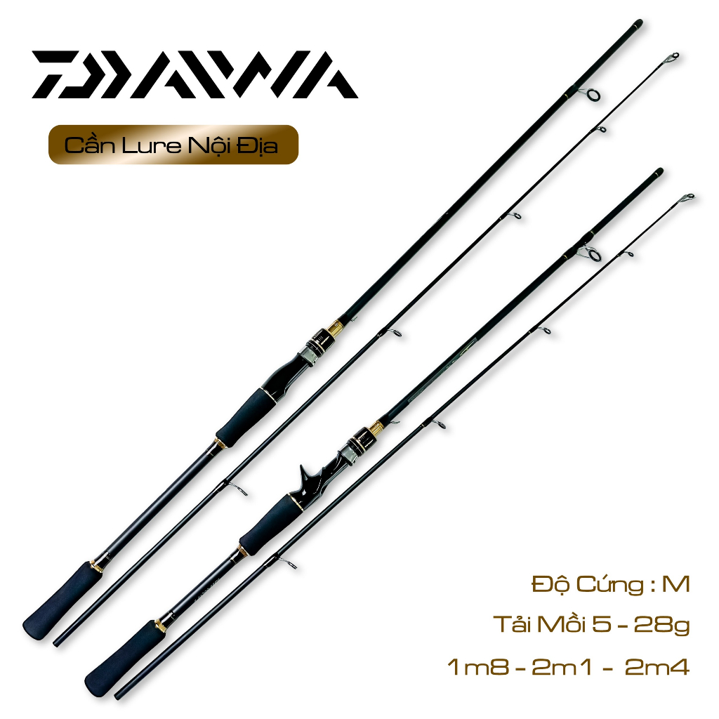 cần lure daiwa nội địa , đầu bu chống xoắn có ngang và đứng ạ