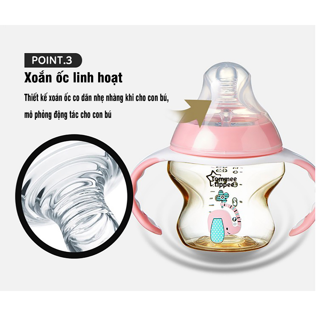 Bình sữa Tommee Tippee PPSU 150m .hàng mới 100%,hàng có chút bị trầy.