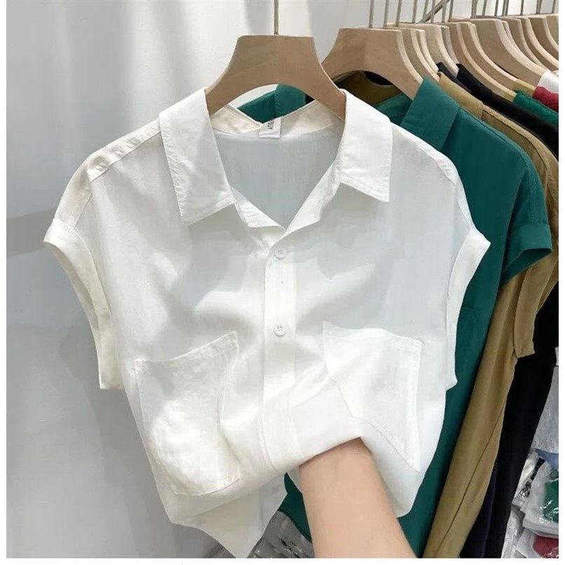 Áo sơ mi cánh dơi ngắn tay bigsize 87 kg _ Áo sơ mi công sở ACD