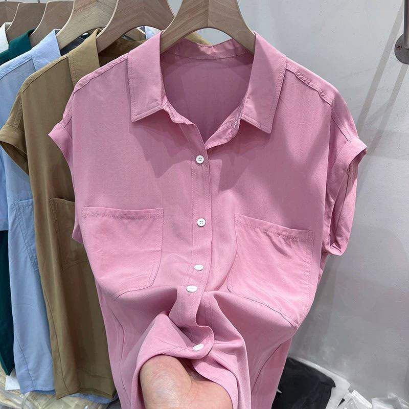 Áo sơ mi cánh dơi ngắn tay bigsize 87 kg _ Áo sơ mi công sở ACD