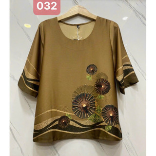 [HOẢ TỐC HCM] Áo Lụa Hoa Nữ Trung Niên Chất Lụa Cotton Mềm Mát Đủ Size 50-77kg