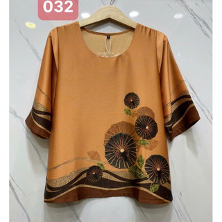 [HOẢ TỐC HCM] Áo Lụa Hoa Nữ Trung Niên Chất Lụa Cotton Mềm Mát Đủ Size 50-77kg