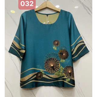 [HOẢ TỐC HCM] Áo Lụa Hoa Nữ Trung Niên Chất Lụa Cotton Mềm Mát Đủ Size 50-77kg