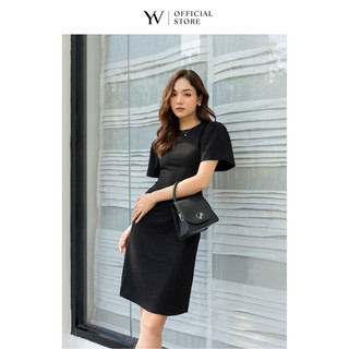Đầm mini tay phồng - đen - yv le & co