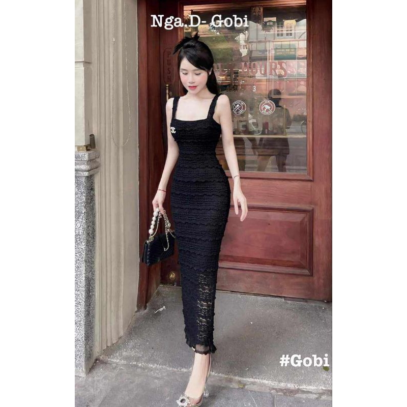 Váy body 2s ren dáng dài sang chảnhh