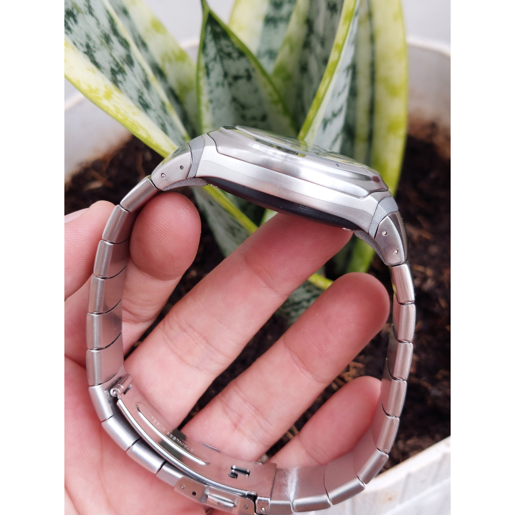 Đồng hồ nam Casio mặt xanh ánh kim hàng Nhật chạy pin