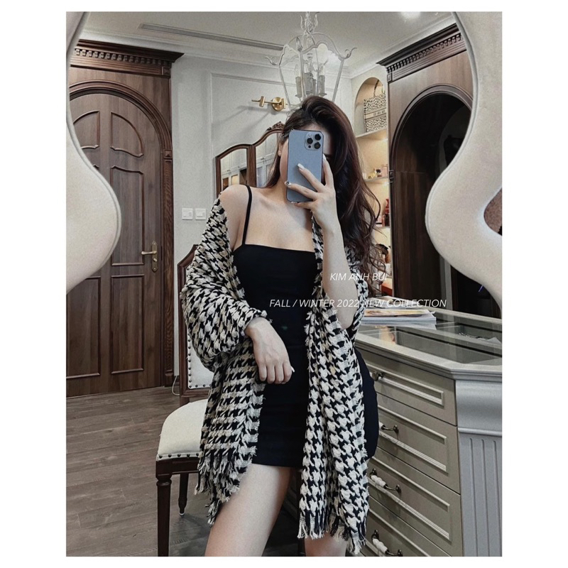 Khăn Len Choàng Ziczac Tua Rua Dài QC L1