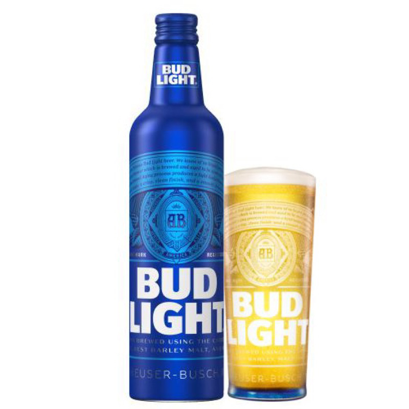 Bia Budlight nhập mỹ chai nhôm 473ml date 3/2024
