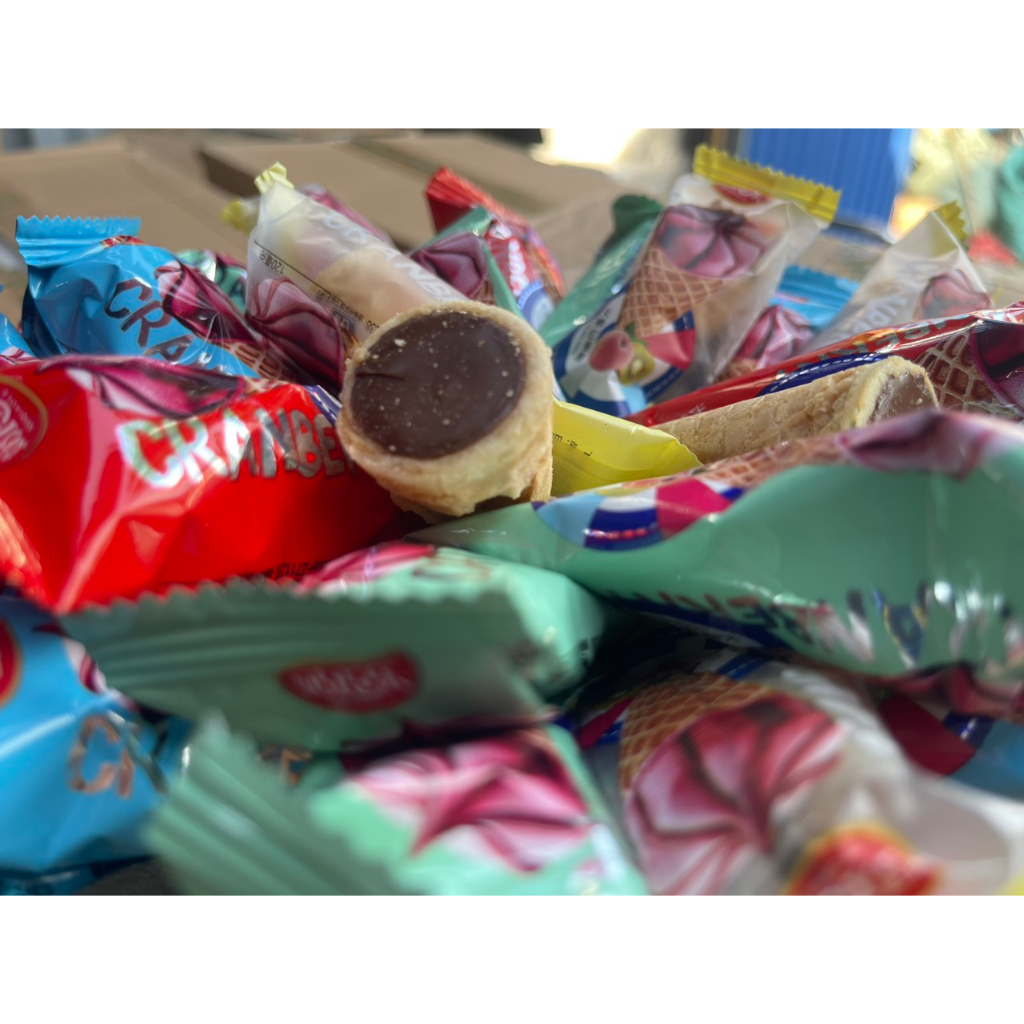 Bánh ốc quế nhân Kem Socola Hộp 500g