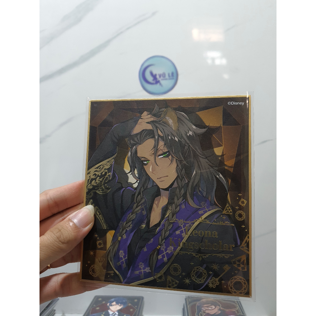 Goods anime Twisted Wondreland chính hãng Bandai, Thẻ Trading Illustration - Colored Paper in hình Disney Japan 12x13.5