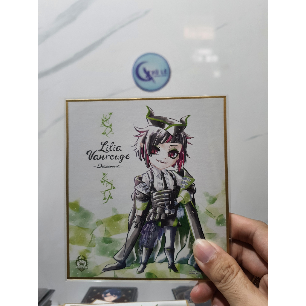 Goods anime Twisted Wondreland chính hãng Bandai, Thẻ Trading Illustration - Colored Paper in hình Disney Japan 12x13.5