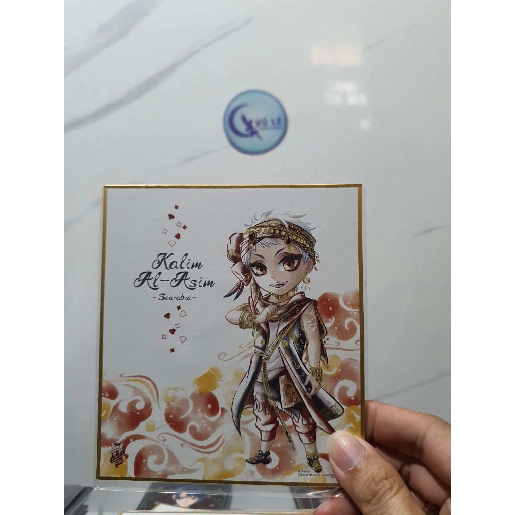 Goods anime Twisted Wondreland chính hãng Bandai, Thẻ Trading Illustration - Colored Paper in hình Disney Japan 12x13.5