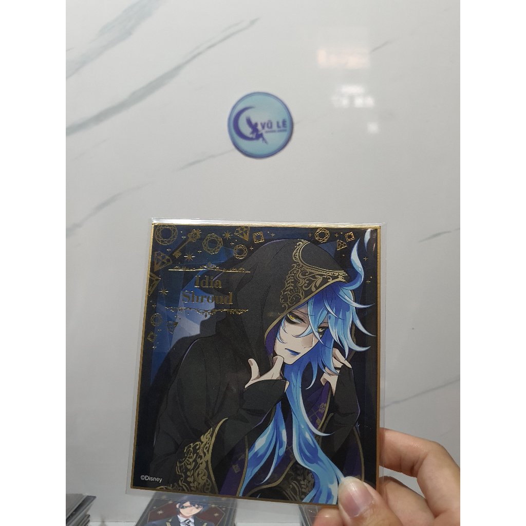 Goods anime Twisted Wondreland chính hãng Bandai, Thẻ Trading Illustration - Colored Paper in hình Disney Japan 12x13.5