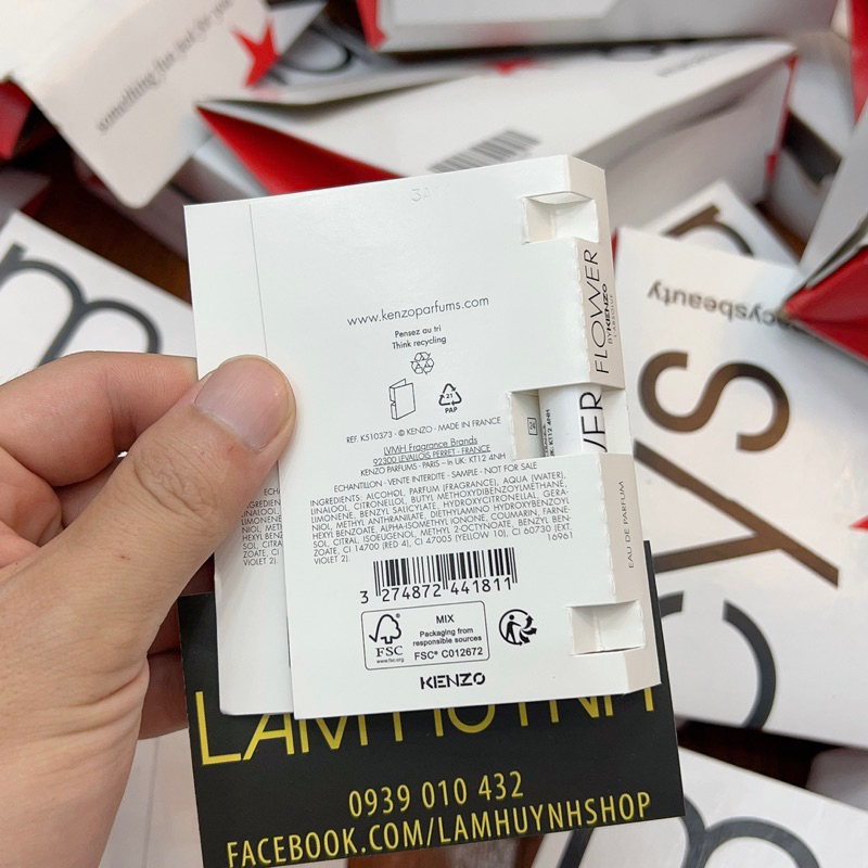 Vial nước hoa Nữ FLOWER BY KENZO Eau De Parfum - L'Absolue 1ml