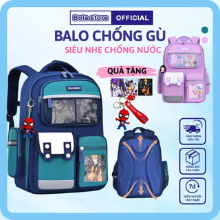 Balo chống gù balo cặp chống nước cho bé trai bé gái cặp học sinh tiểu học bola store siêu nhẹ chỉ 600 grm