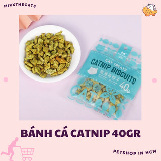 Bánh cá cho mèo Catnip Biscuits 40g Đồ ăn vặt cho mèo