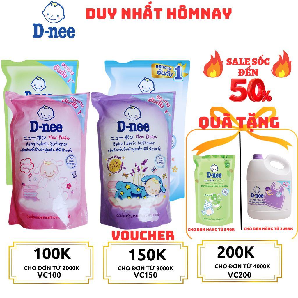 Nước xả vải Dnee túi nội địa Thái 550ml