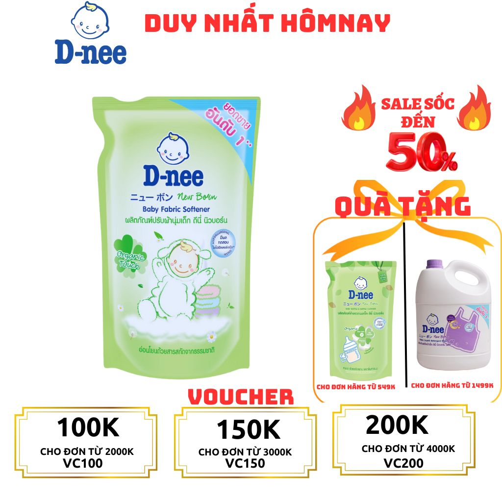 Nước xả vải Dnee túi nội địa Thái 550ml