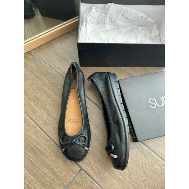 Giày Búp Bê Supe.rsoft Mũi Tròn - Giày Nữ Phối Nơ Phong Cách Hàn Quốc