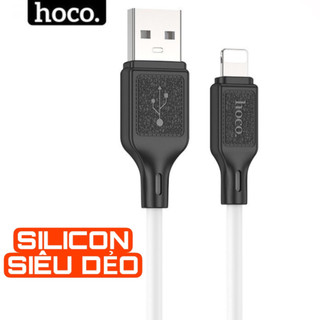 Dây sạc 2.4A siêu dẻo Hoco cáp sạc chống cháy dùng cho 6 7 8 xsmax 11 12 13 14 ..