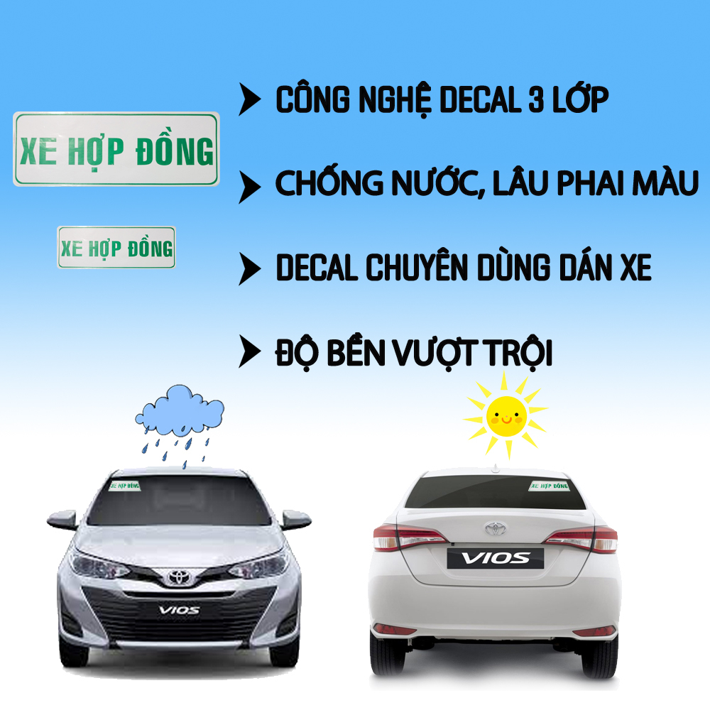 Tem  XE HỢP ĐỒNG - Phù Hiệu XE HỢP ĐỒNG