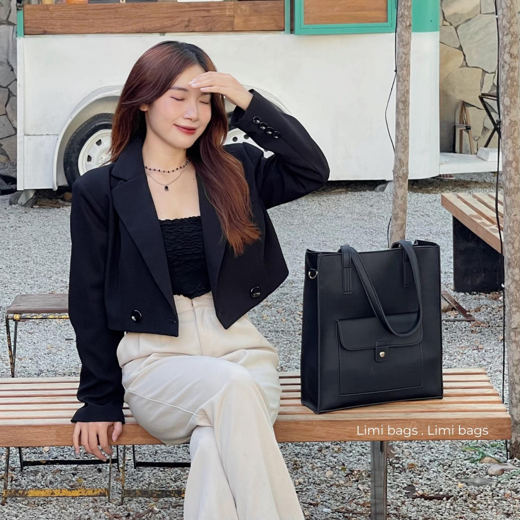 Túi xách công sở nữ da tote xách tay bản to đi làm đi học đi dạy A4 laptop đẹp thời trang DONNA Limi bags