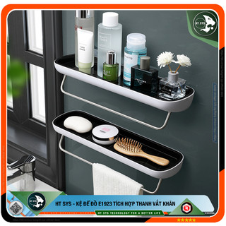 Kệ để đồ nhà tắm ECOCO E1923, giá treo khăn nhà tắm, Giá để đồ trong nhà tắm chất liệu ABS cao cấp