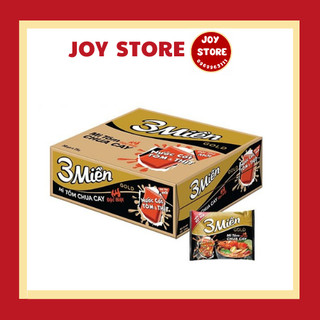 1 thùng mì ba miền tôm chua cay, bò hầm 30 gói 75g - joystore