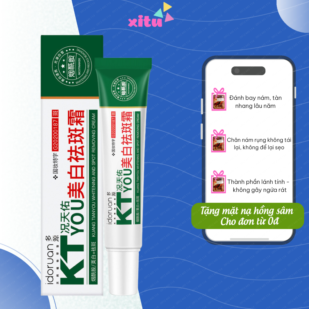 Kem Chấm Nám Tàn Nhang Đồi Mồi KT Loại Bỏ Nám Tàn Nhang Giúp Da Sáng Mịn 20g