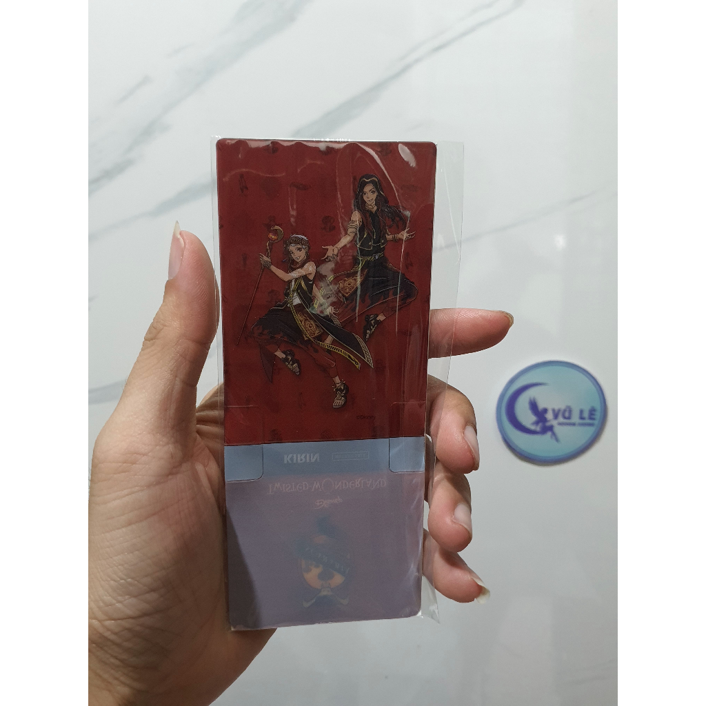 Thẻ card nhựa gấp lót ly Twisted Wonderland - Kirin chính hãng, 06 x 15cm, Card lót ly anime chính hãng Disney Japan