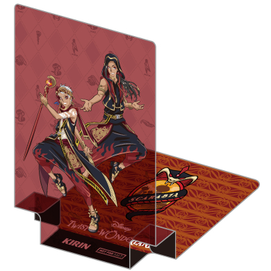 Thẻ card nhựa gấp lót ly Twisted Wonderland - Kirin chính hãng, 06 x 15cm, Card lót ly anime chính hãng Disney Japan
