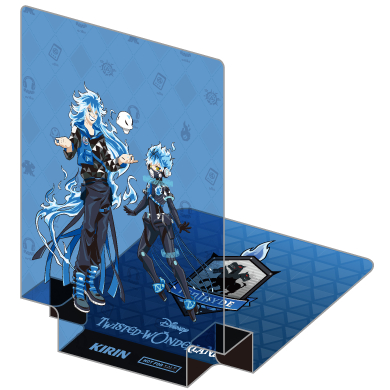 Thẻ card nhựa gấp lót ly Twisted Wonderland - Kirin chính hãng, 06 x 15cm, Card lót ly anime chính hãng Disney Japan