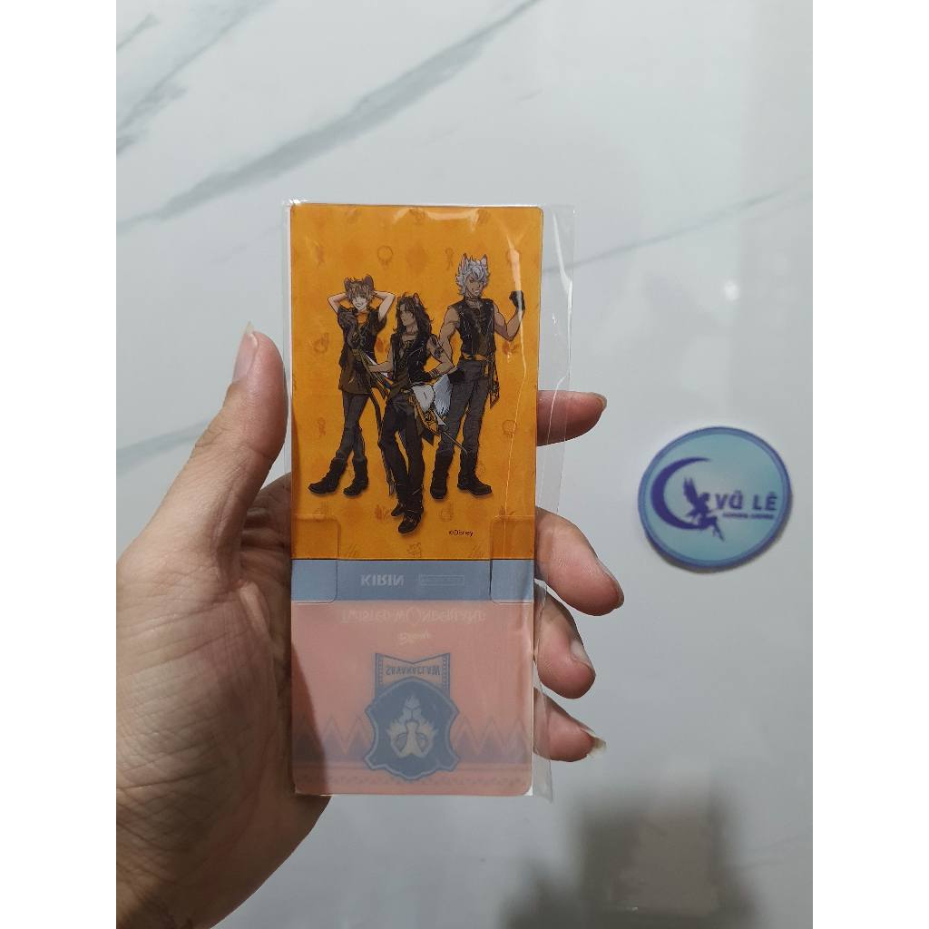 Thẻ card nhựa gấp lót ly Twisted Wonderland - Kirin chính hãng, 06 x 15cm, Card lót ly anime chính hãng Disney Japan