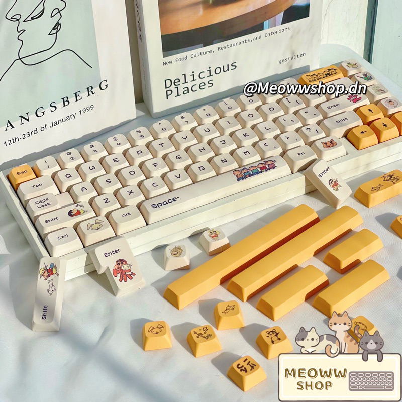 Keycap XDA shin cậu bé bút chì nhiều nút chơi được nhiều layout. giá rẻ cho bàn phím cơ