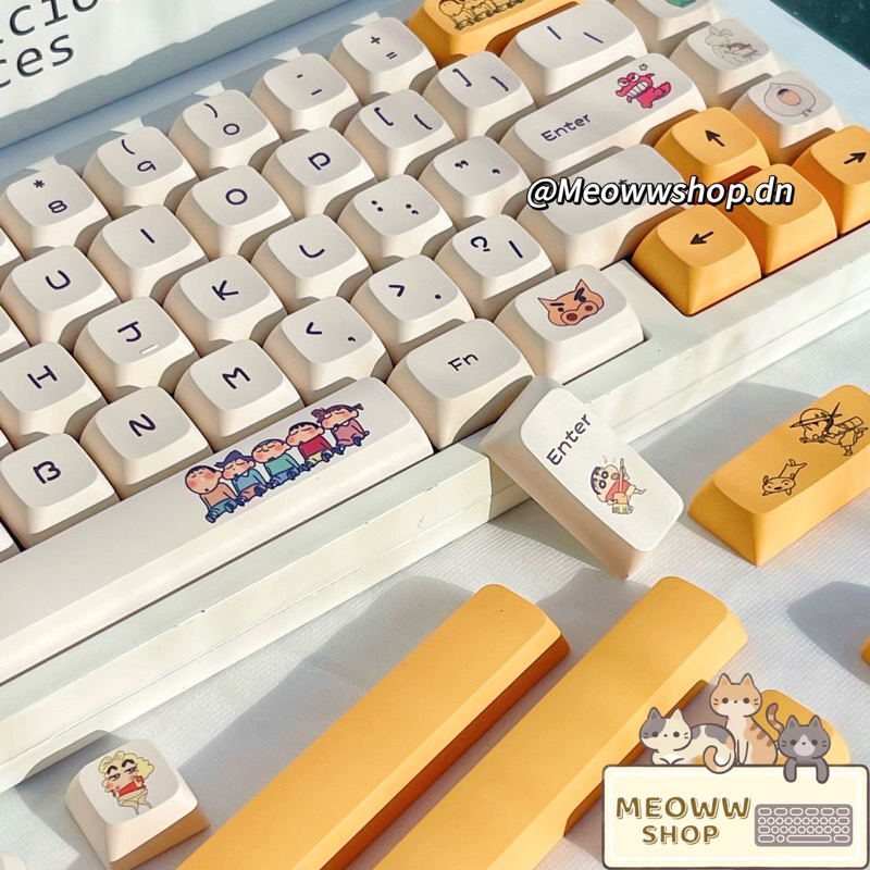 Keycap XDA shin cậu bé bút chì nhiều nút chơi được nhiều layout. giá rẻ cho bàn phím cơ
